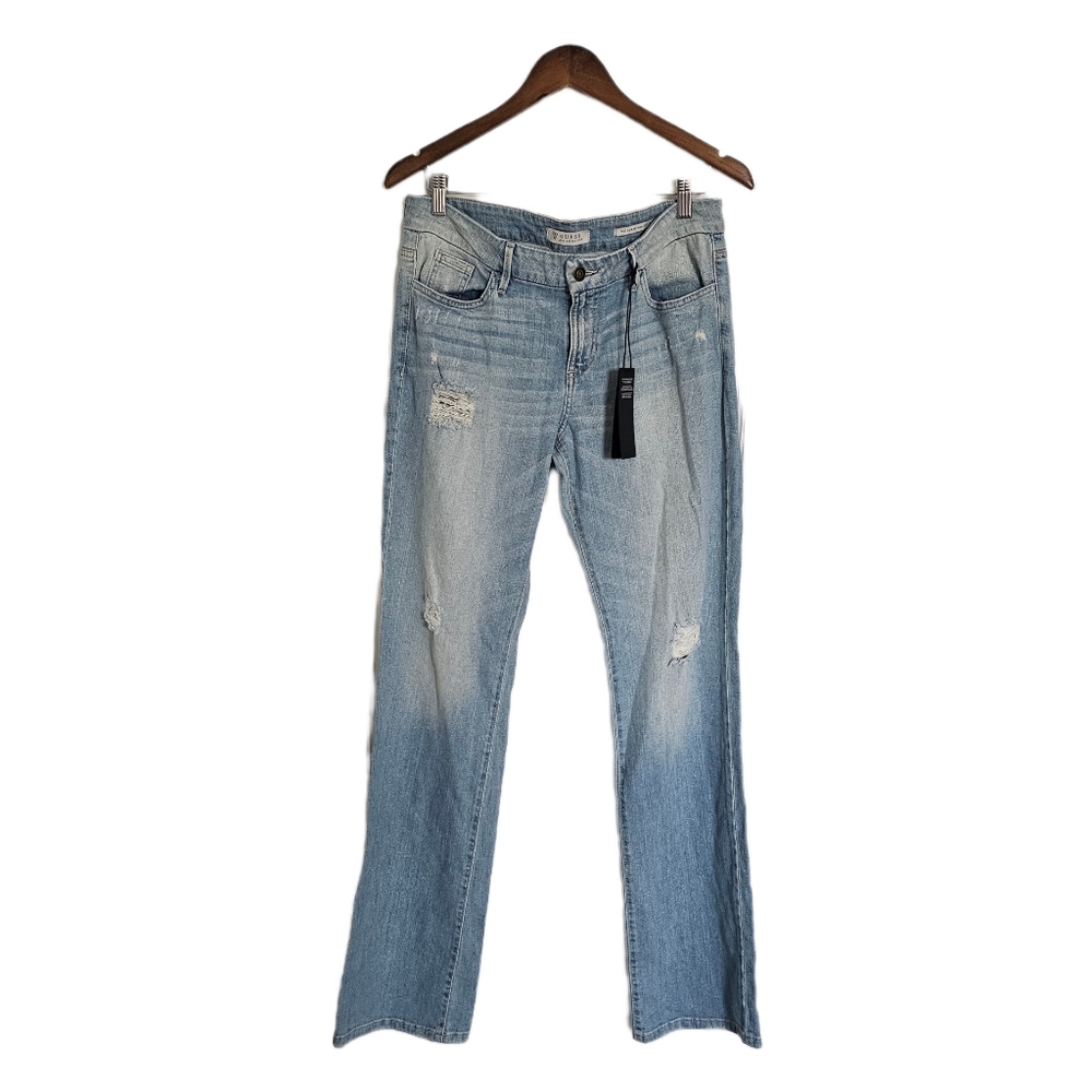 Guess Women's Light Wash Blue Straight Leg Jeans NWT